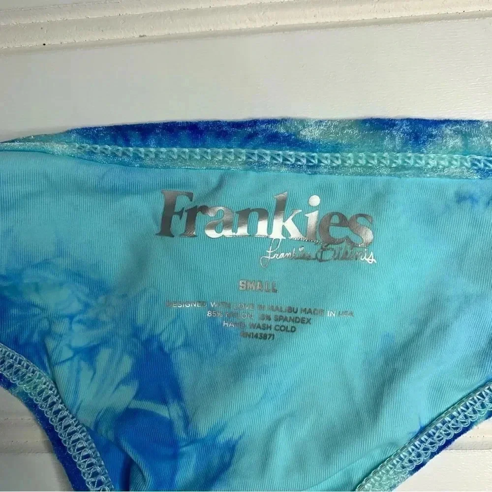 Frankie’s Bikinis Oliver Bottom Aqua Tie Dye